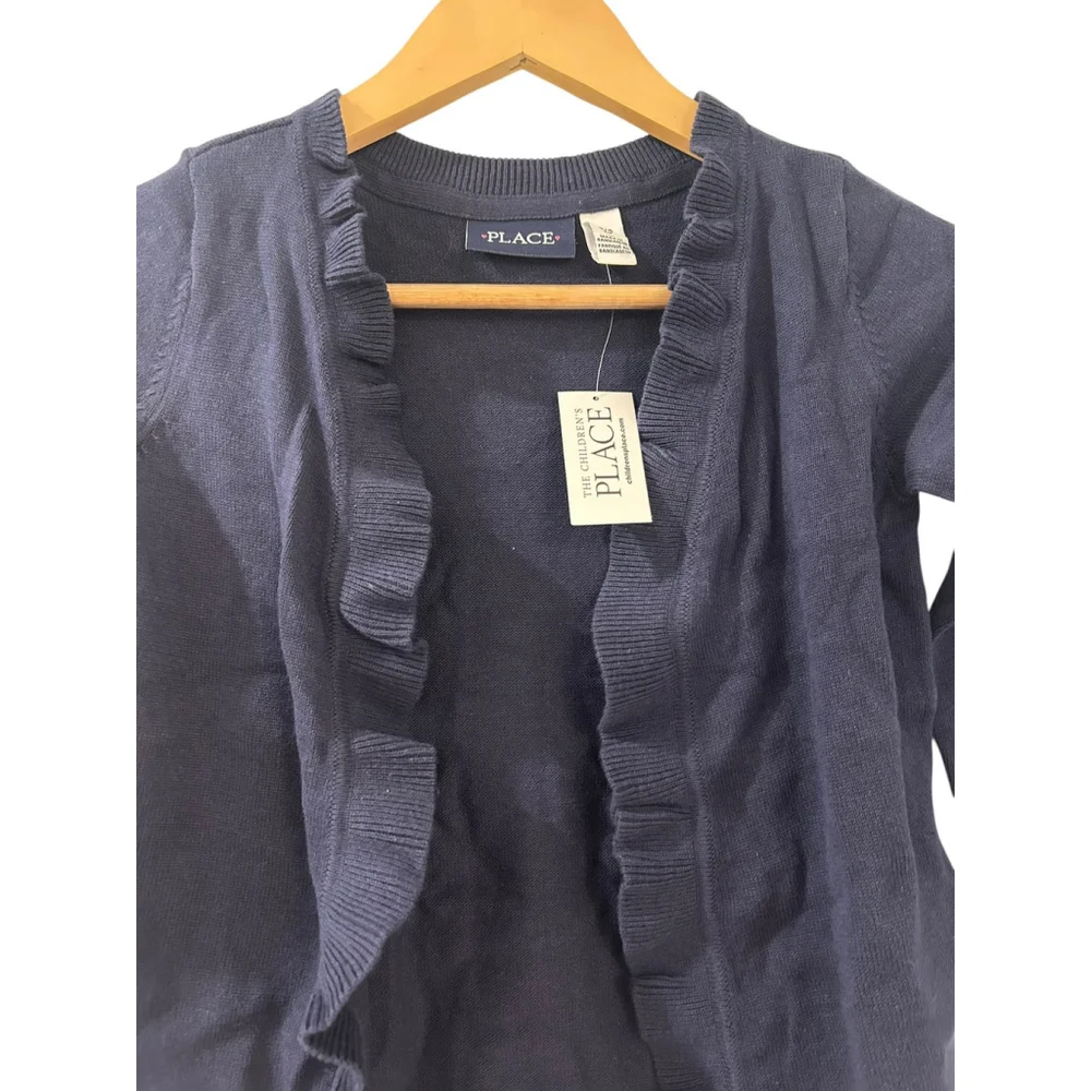 The Children's Place Girls Navy Blue Cardigan Size 5-6 Years